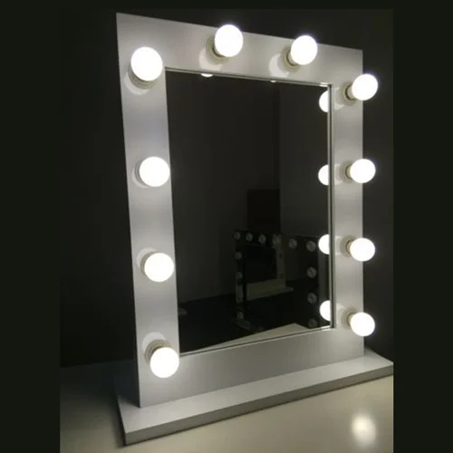 آینه لامپی ( چراغ دار ) قاب دار آرایشی و بوتیکی 60 در 40 سانتی متر