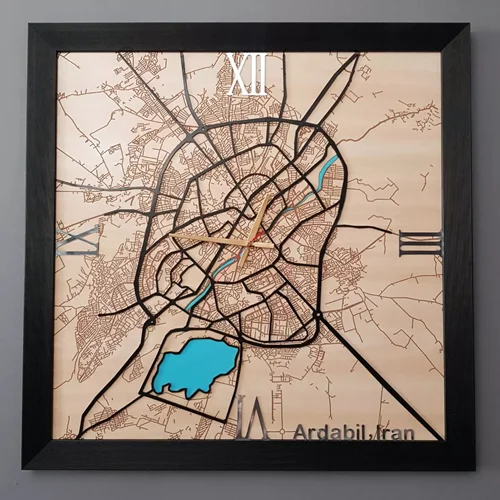 نقشه شهر کامل حکاکی شده اردبیل